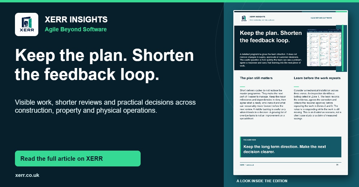 Keep the plan. Shorten the feedback loop.